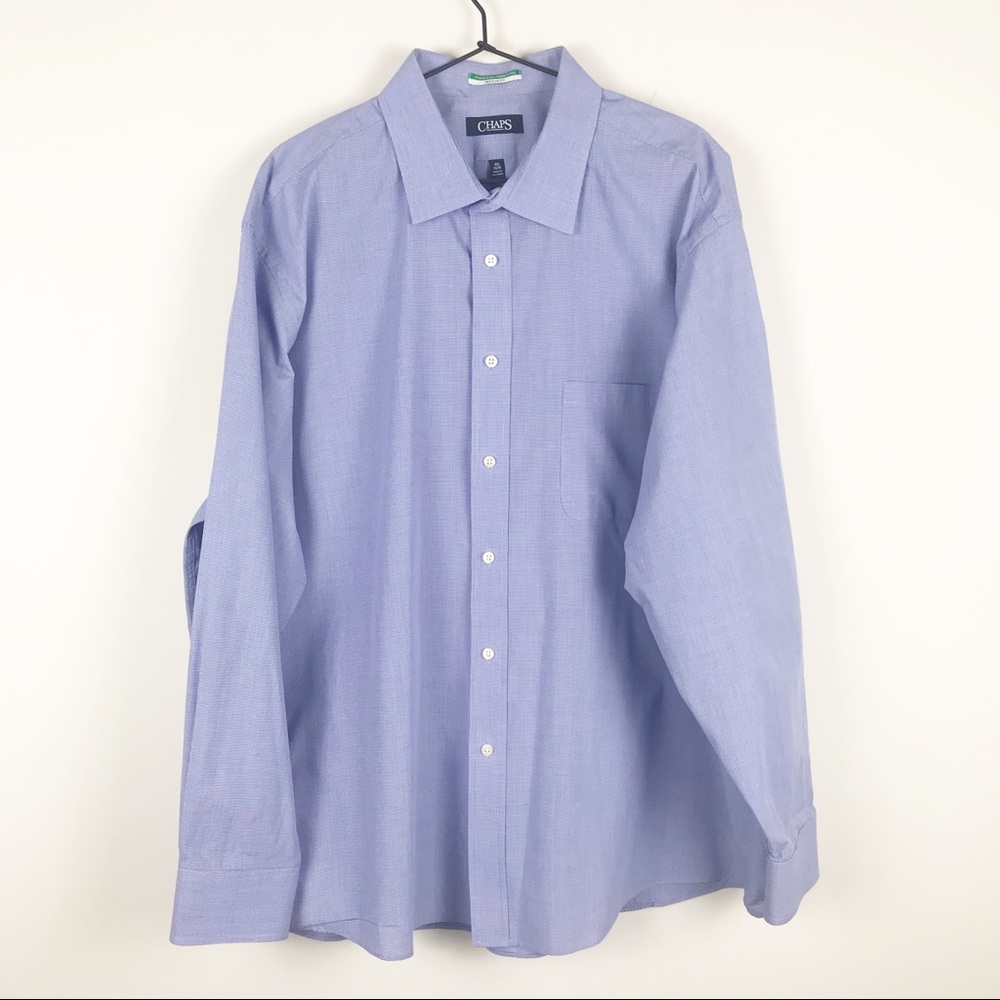 CHAPS Men’s Classic Fit Small Check Button Down